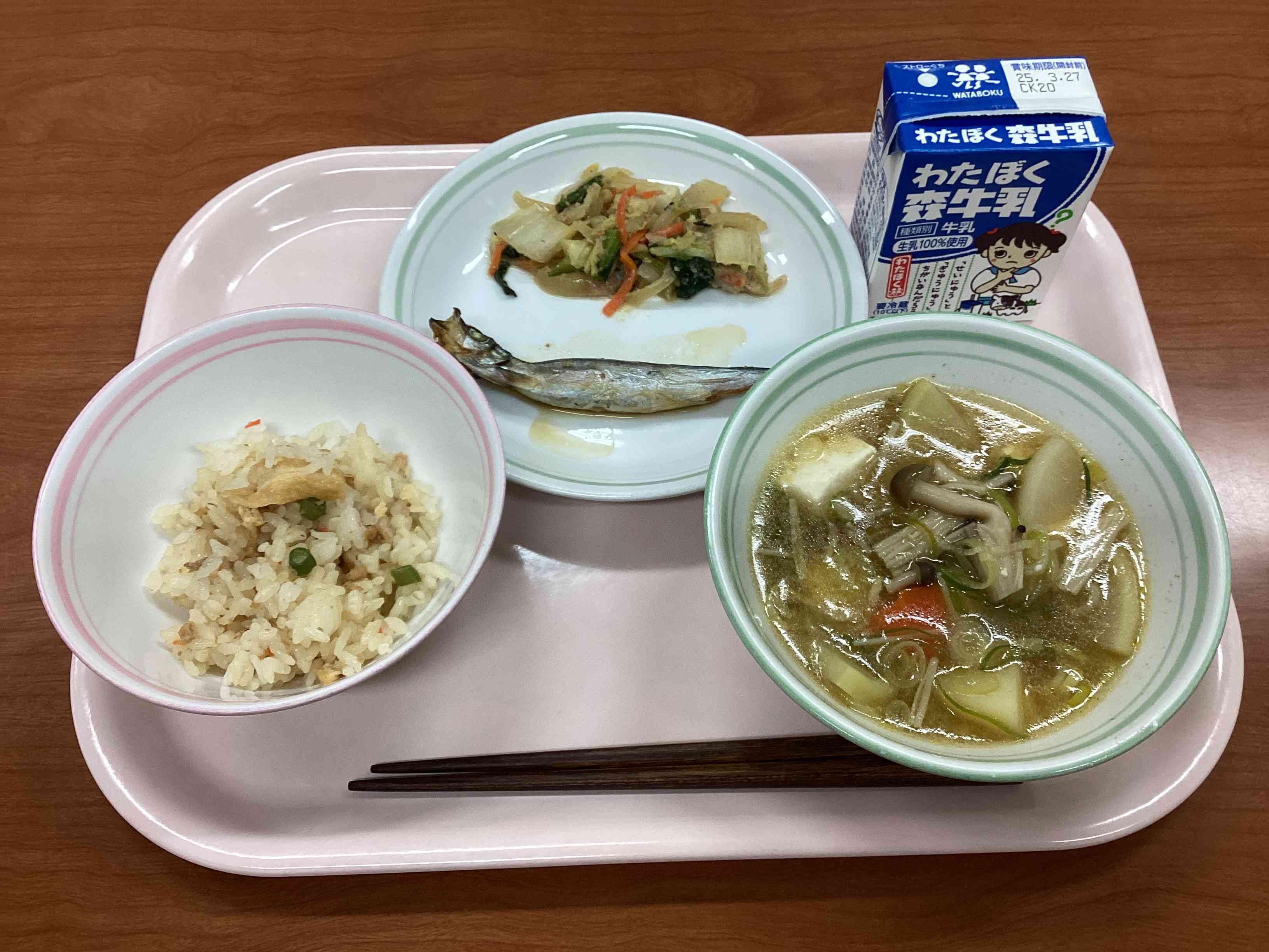3月19日水曜日給食の写真
