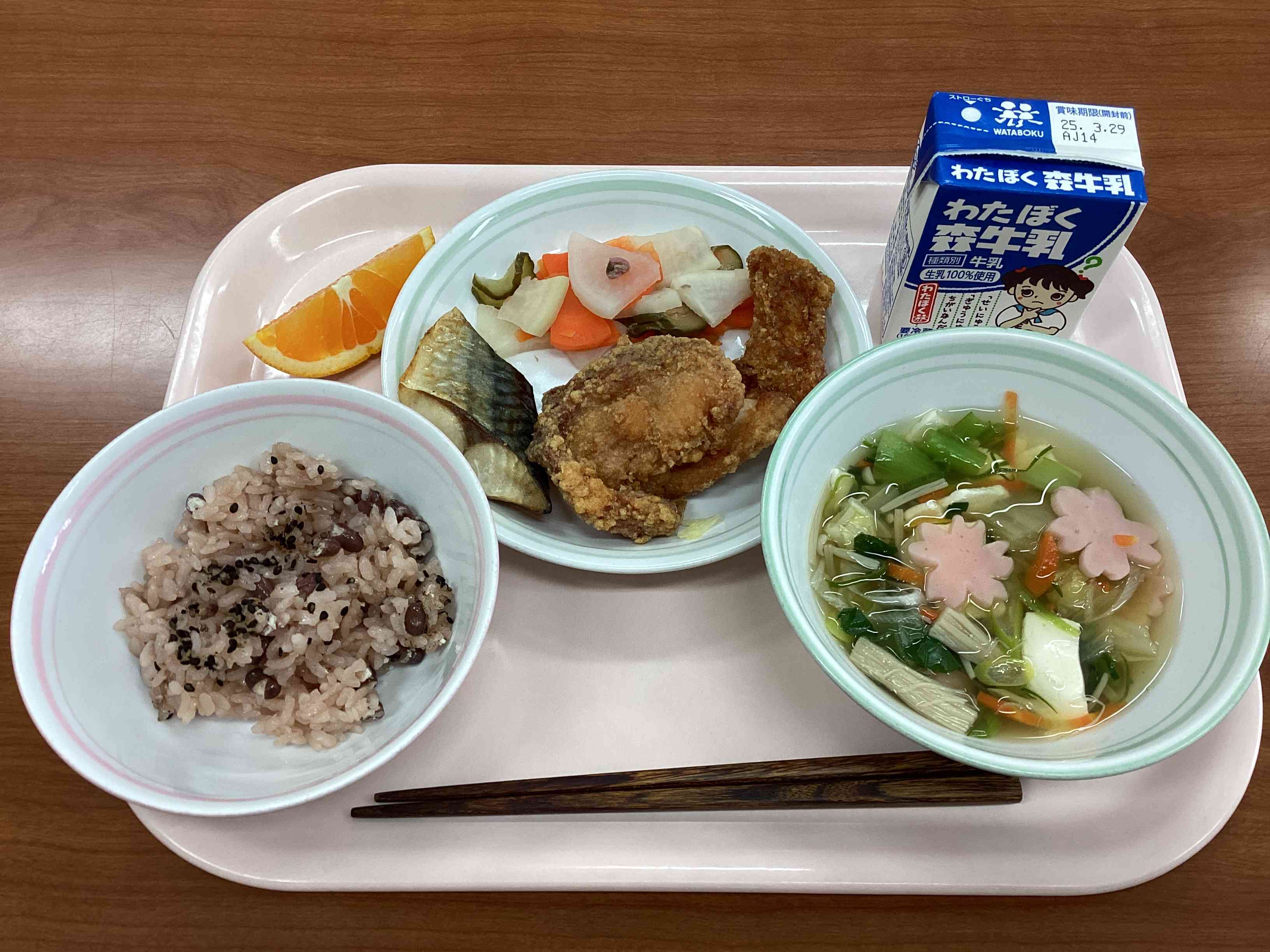 3月21日金曜日給食の写真