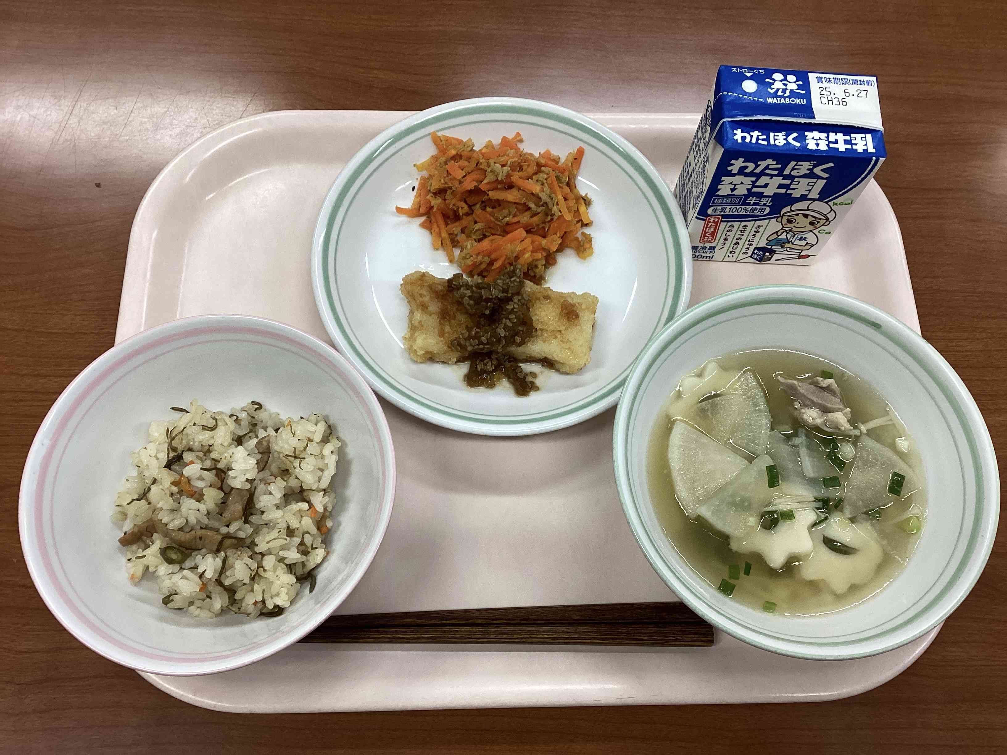 6月19日木曜日今日の給食