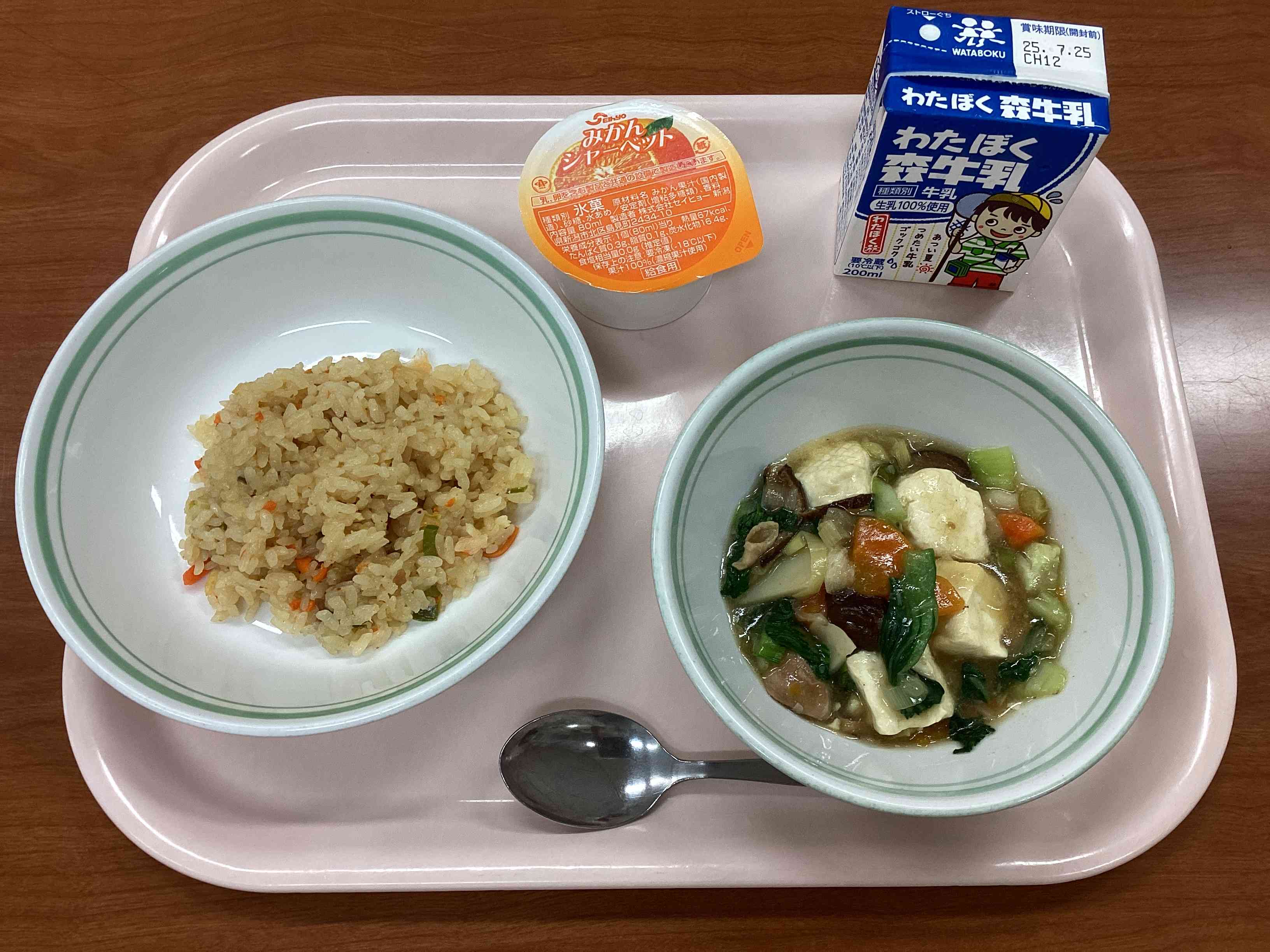 7月17日木曜日給食の写真