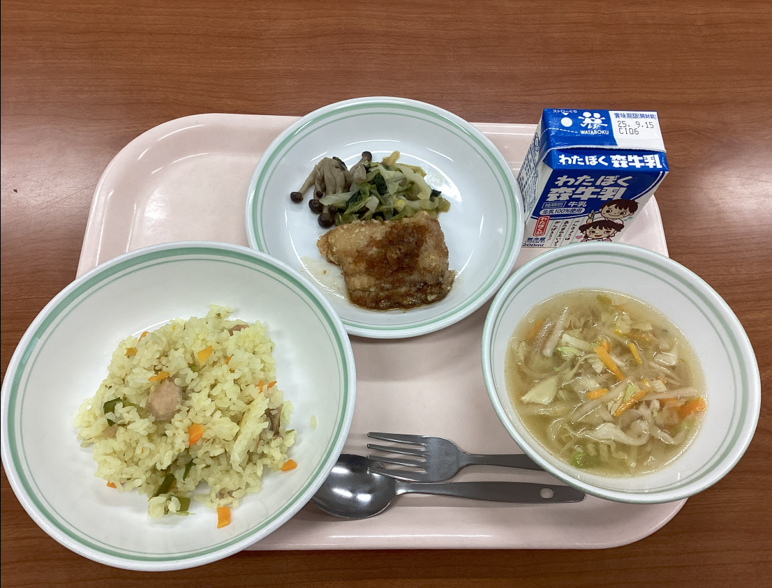 9月9日火曜日給食の写真
