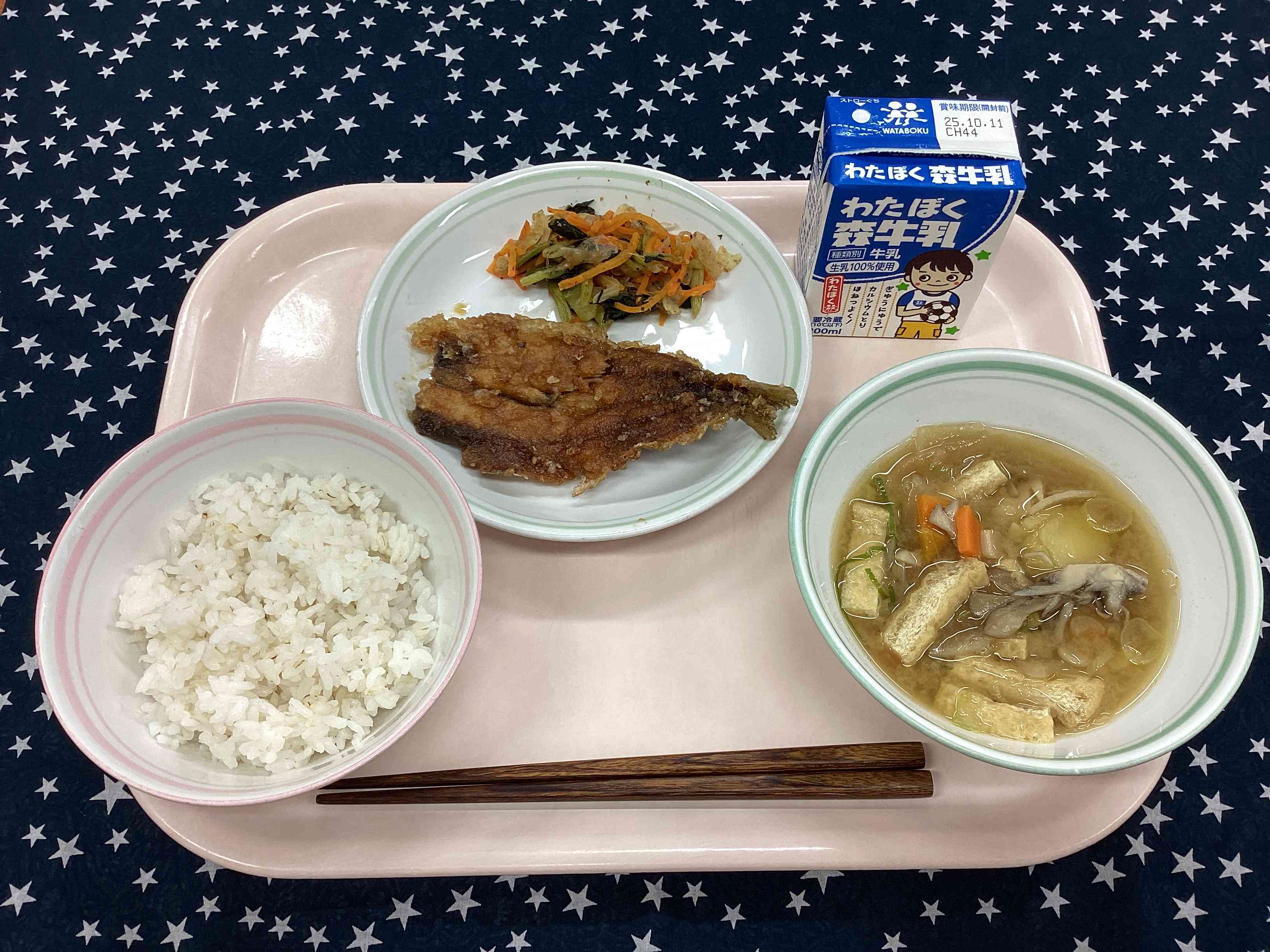 10月3日金曜日給食の写真