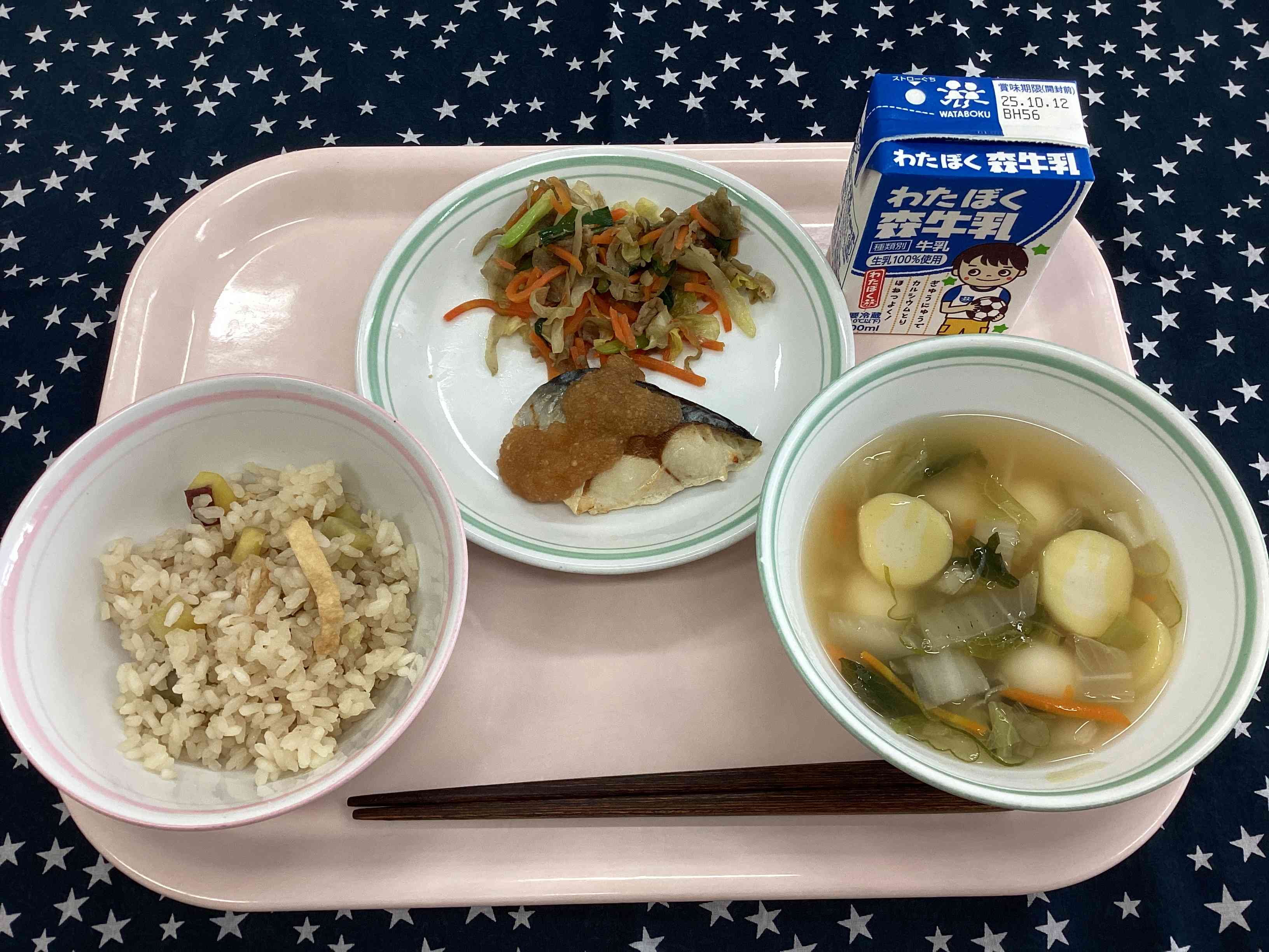 10月6日月曜日給食の写真