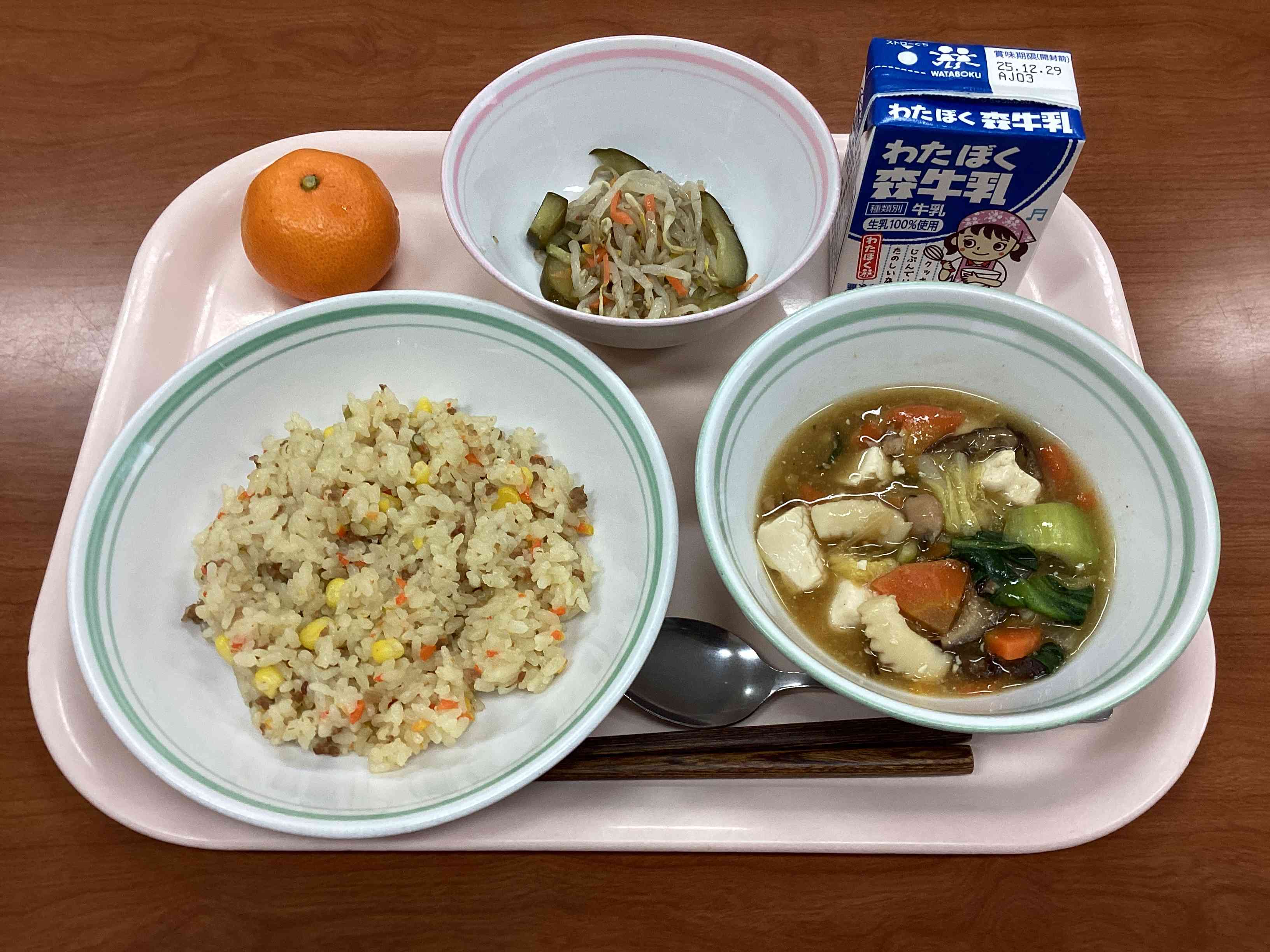 12月23日火曜日給食の写真