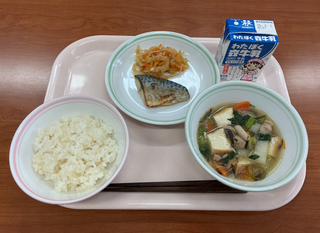 1月27日火曜日給食の写真