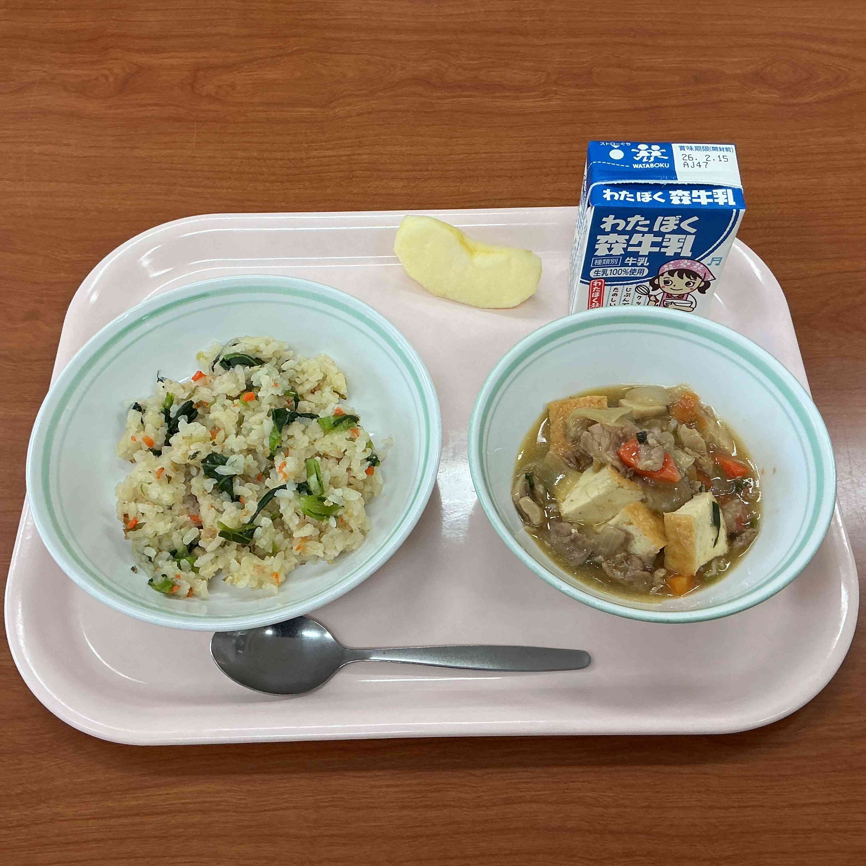 2月9日月曜日給食の写真