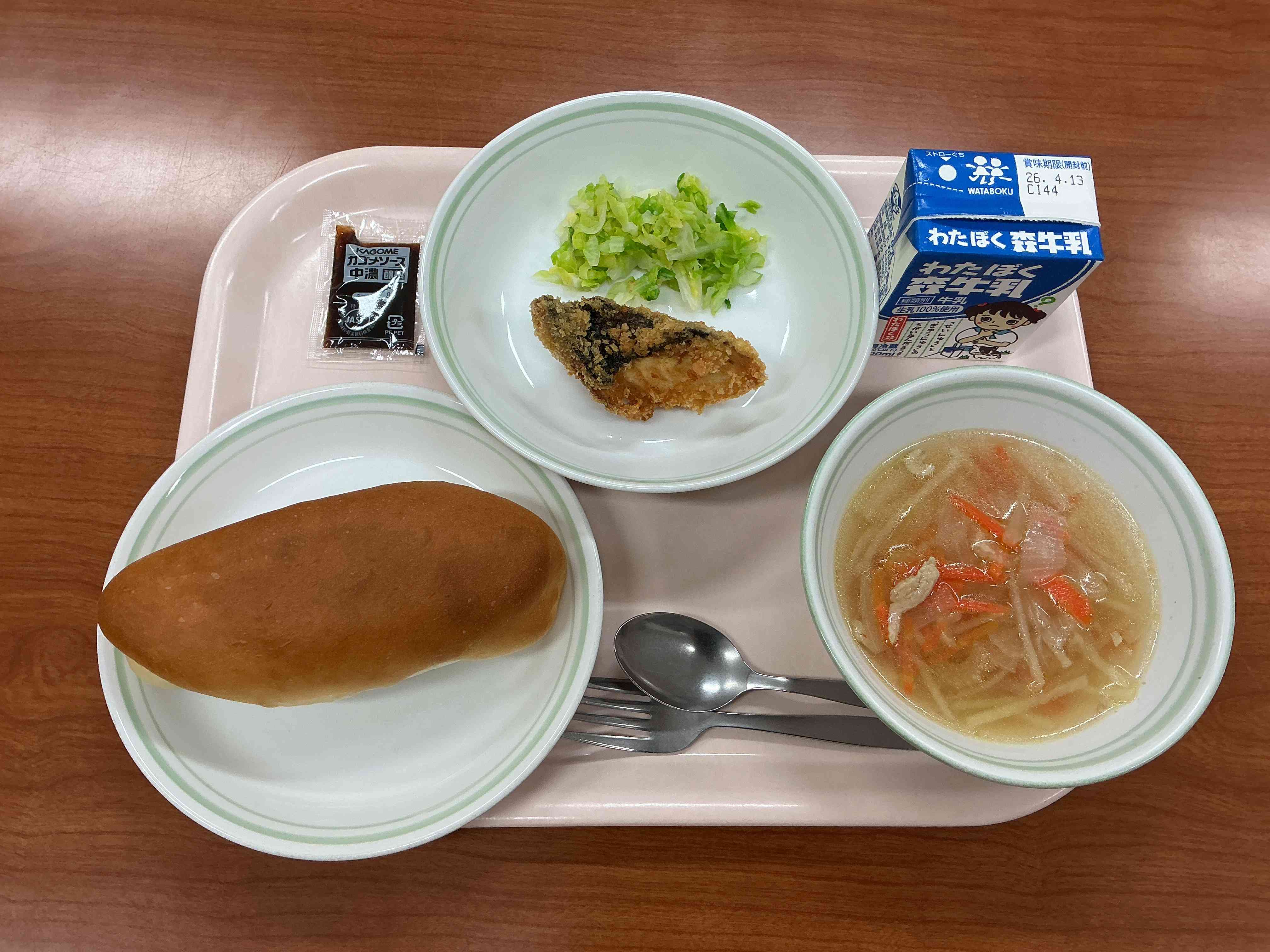 4月7日火曜日給食の写真