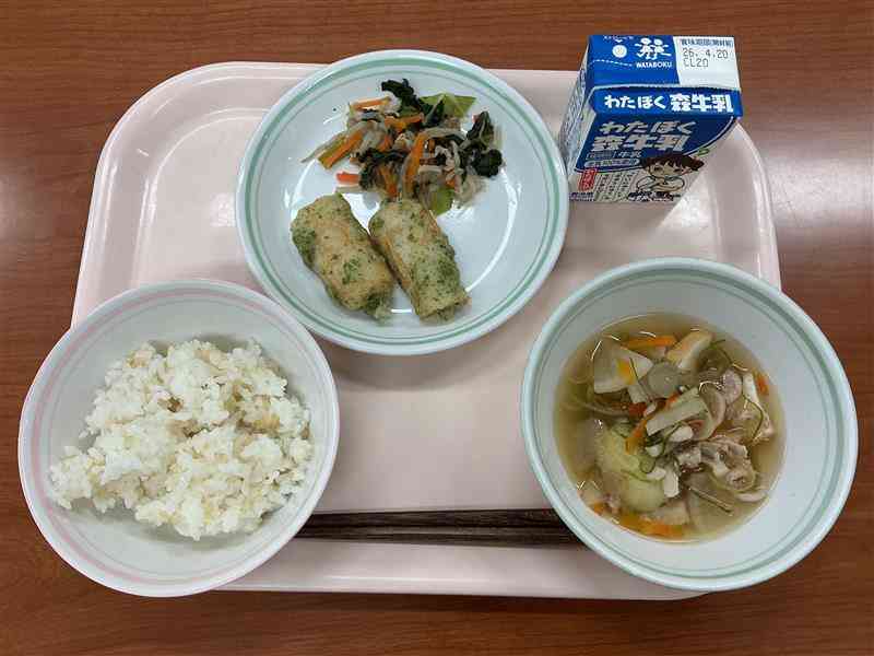 4月14日火曜日給食の写真