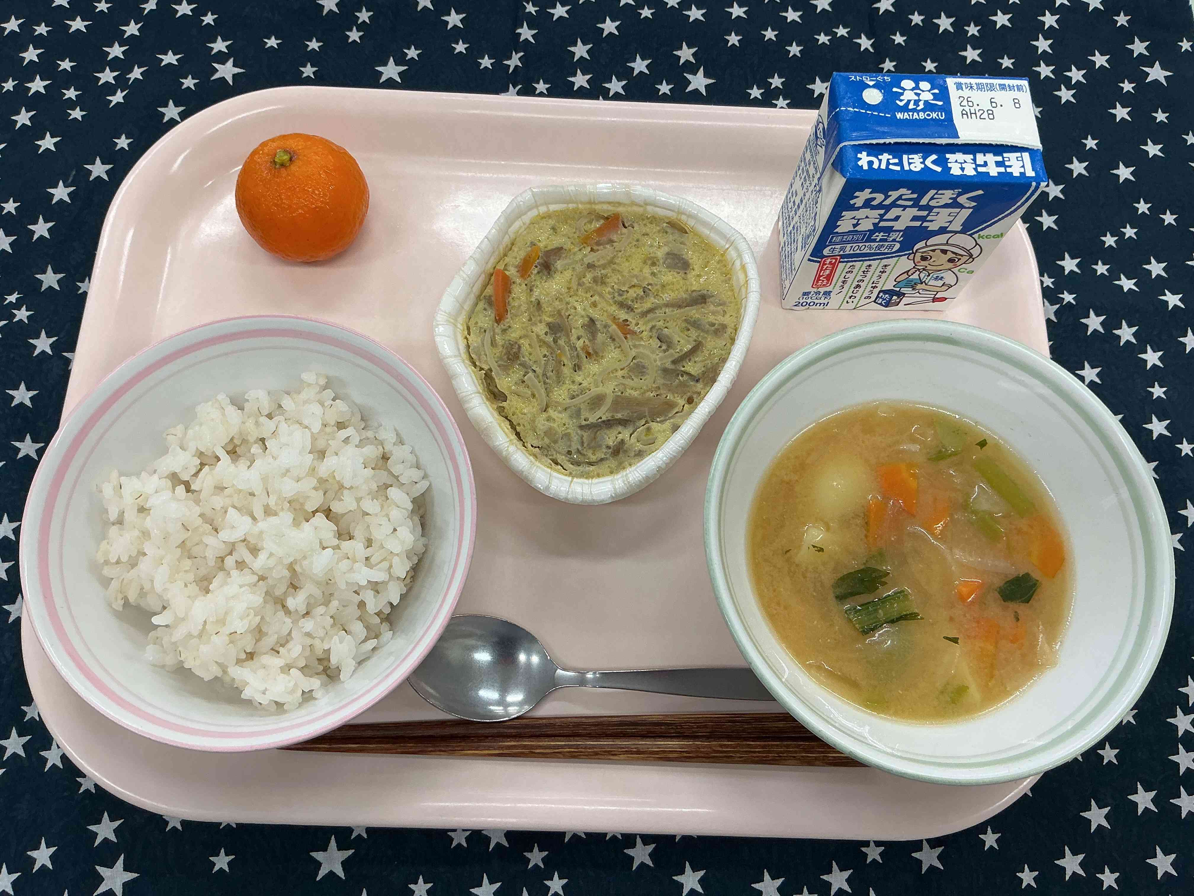 6月2日火曜日給食の写真