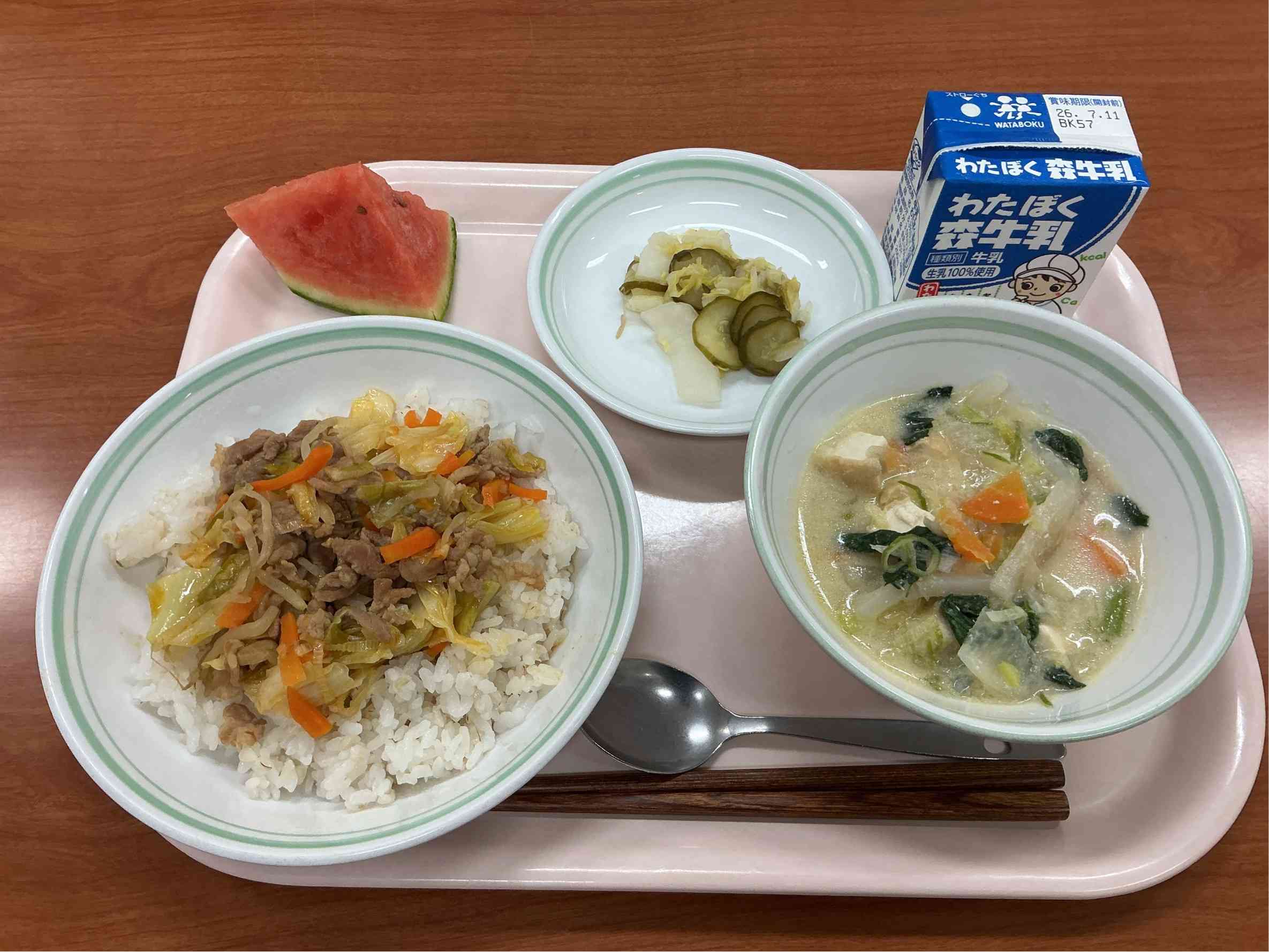 7月3日金曜日給食の写真
