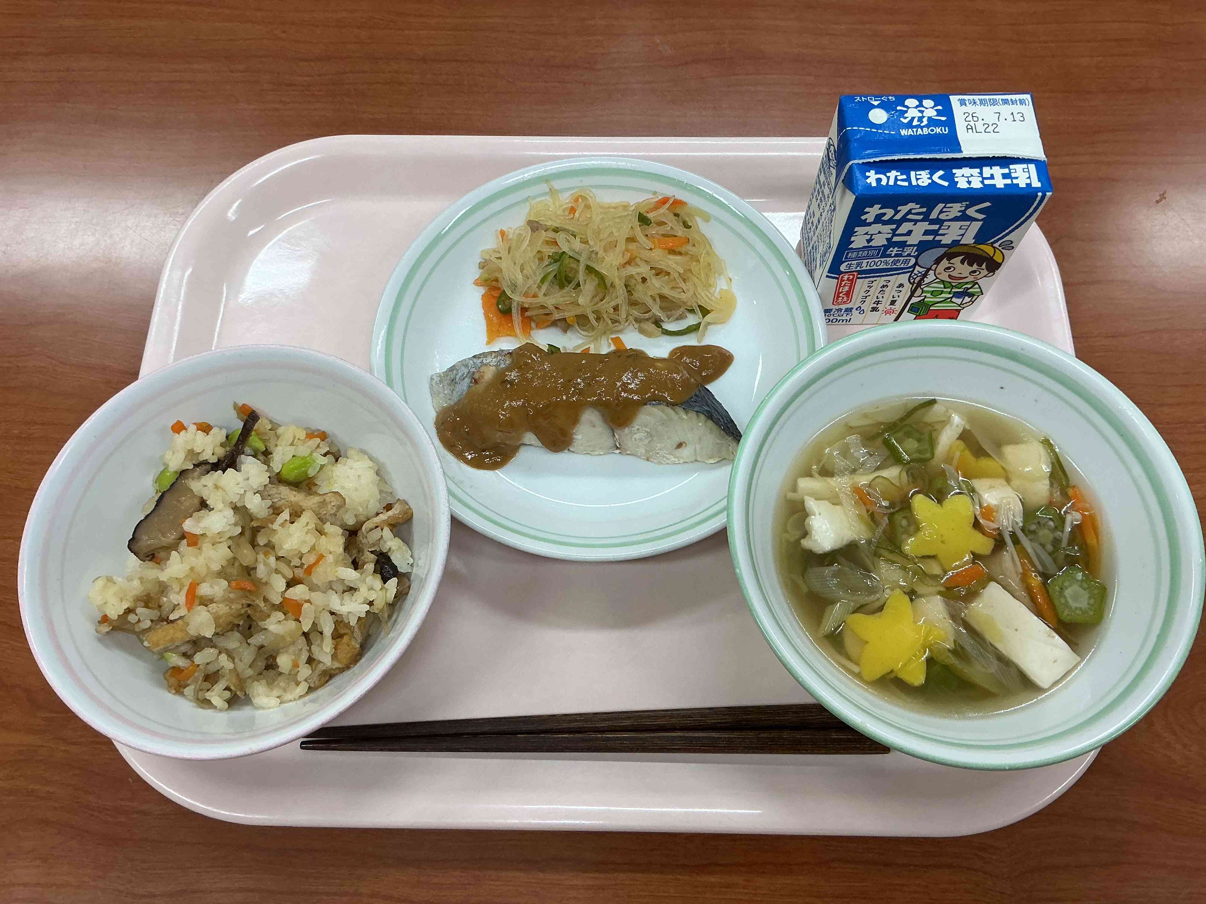 7月7日火曜日給食の写真