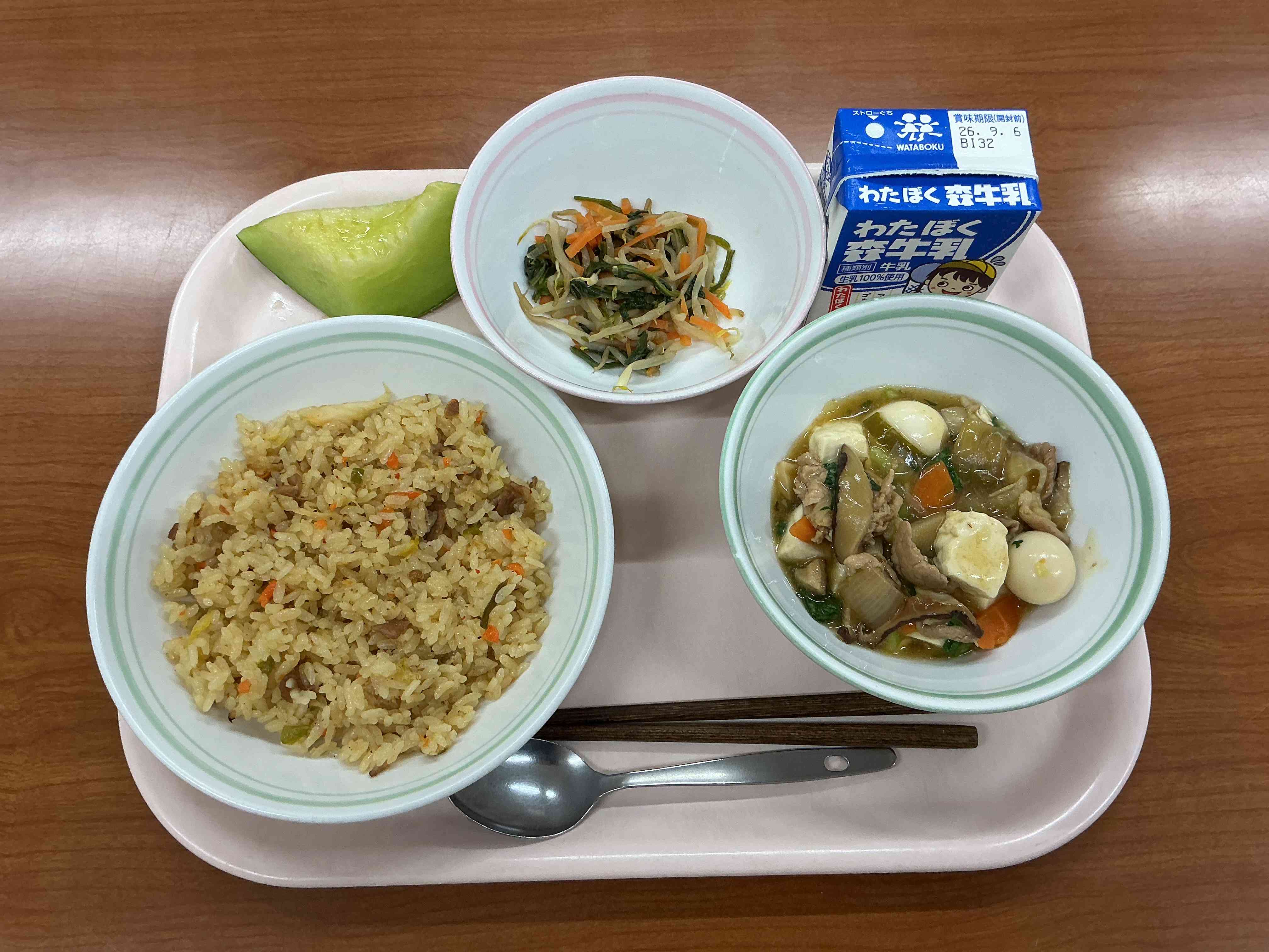 ８月28日給食の写真