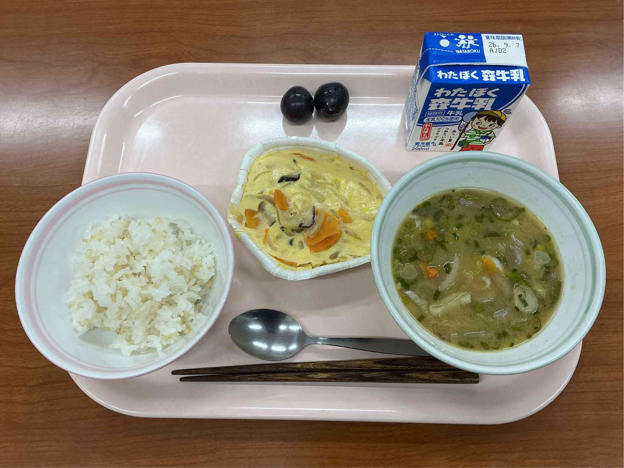9月1日火曜日給食の写真