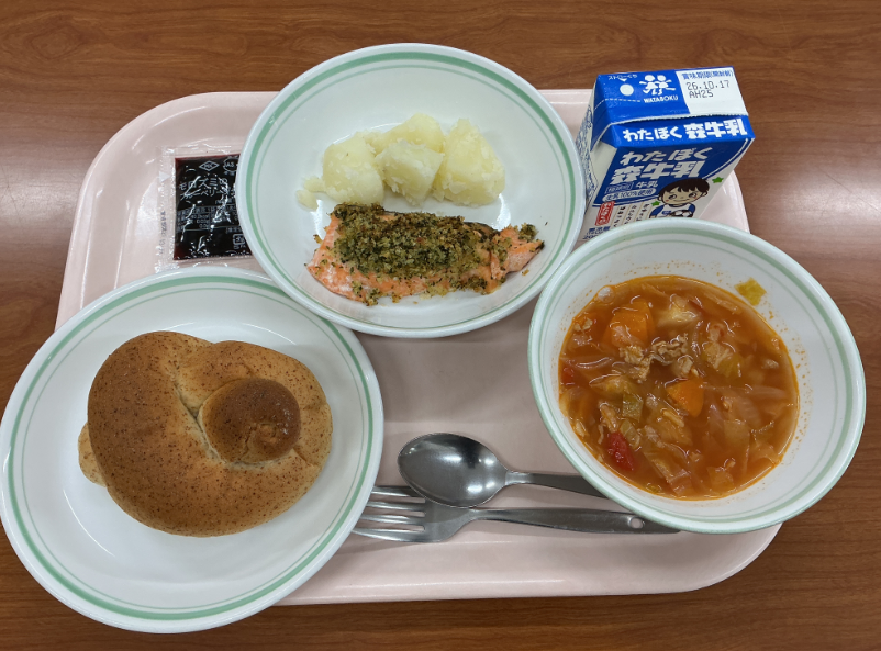 10月9日金曜日給食の写真